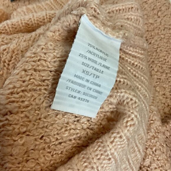 Suzy Shier Soft Pink Wool Blend Sweater XS - Picture 6 of 6